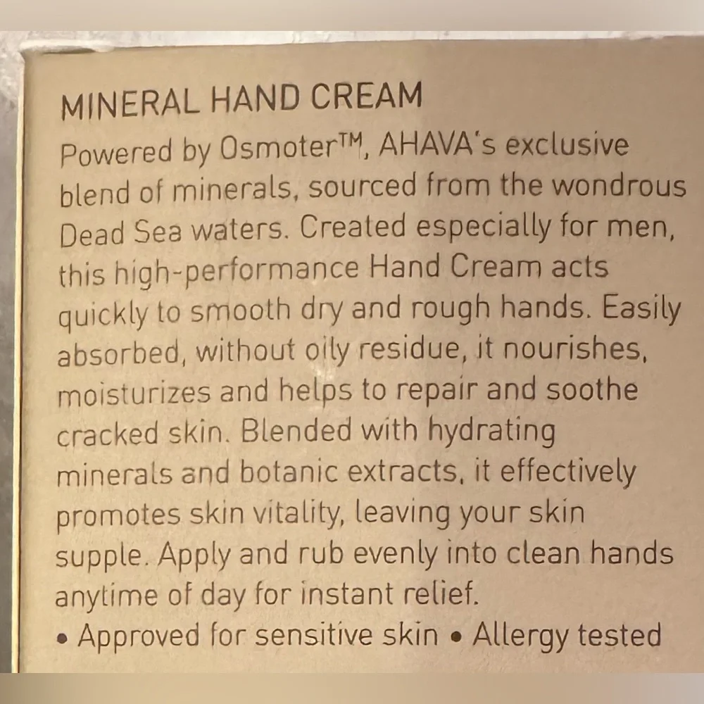 AHAVA Men’s 3 piece skin care set, Mineral Shower Gel/Hand Cream/After-Shave